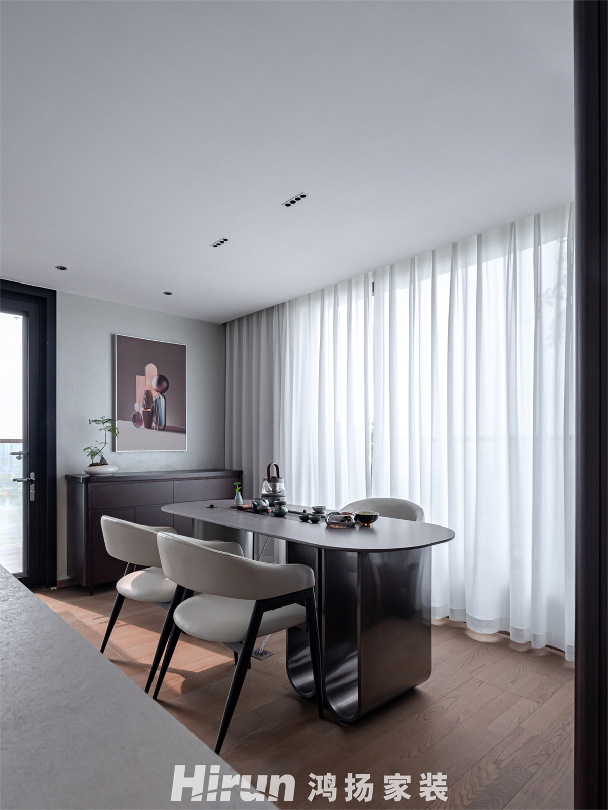 湘江雅頌居220㎡雅致現(xiàn)代復(fù)式 裝修案例實景圖-16