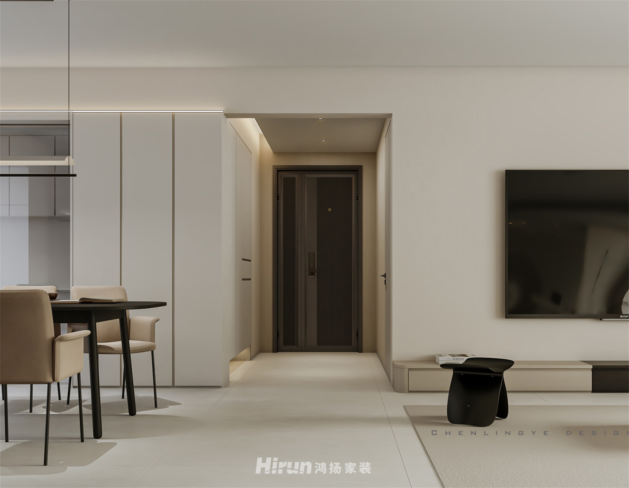 旭輝國悅府133㎡北歐之光三居室 裝修案例效果圖-6