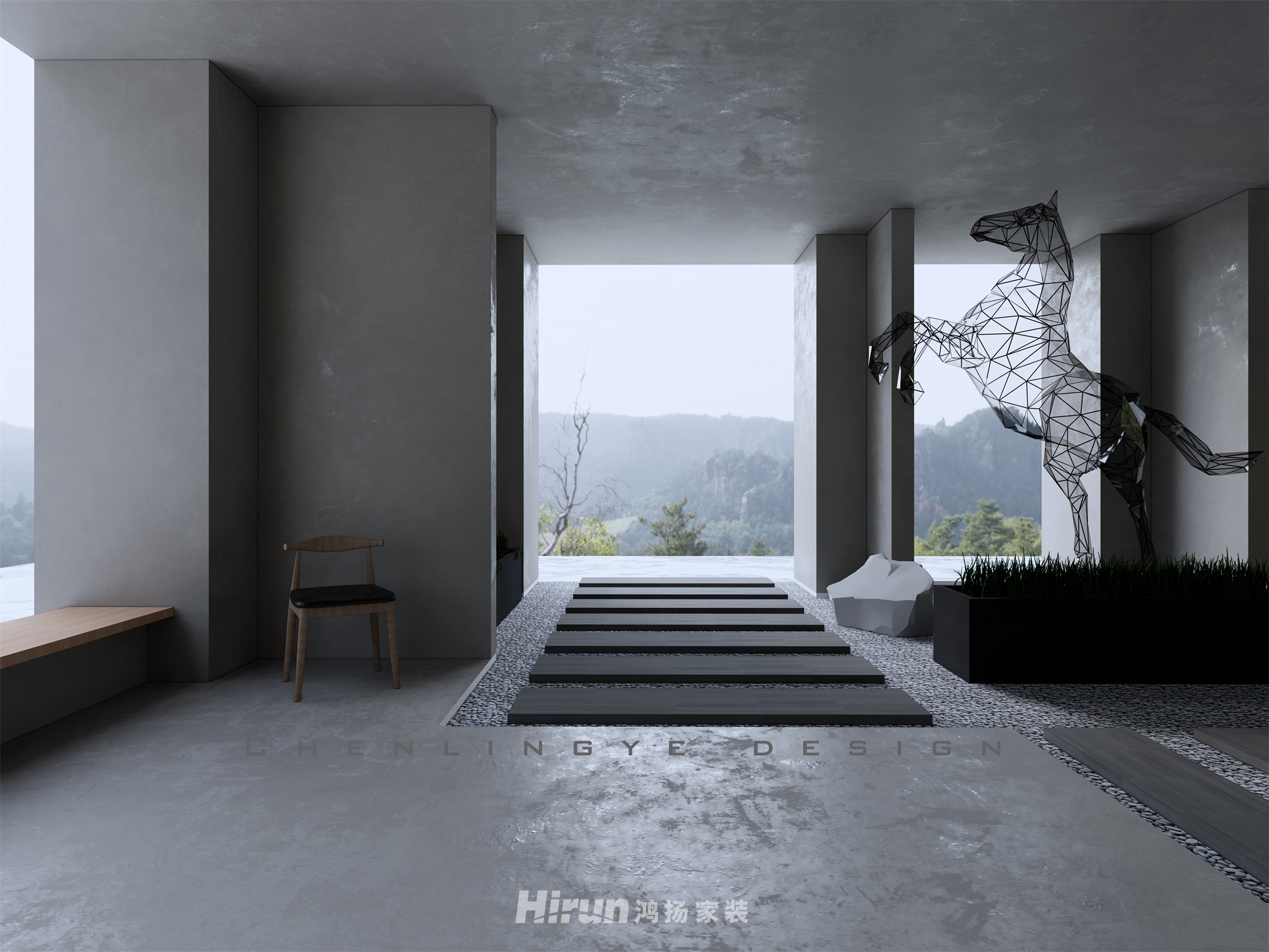 會所450㎡工業再造會所 裝修案例效果圖-3