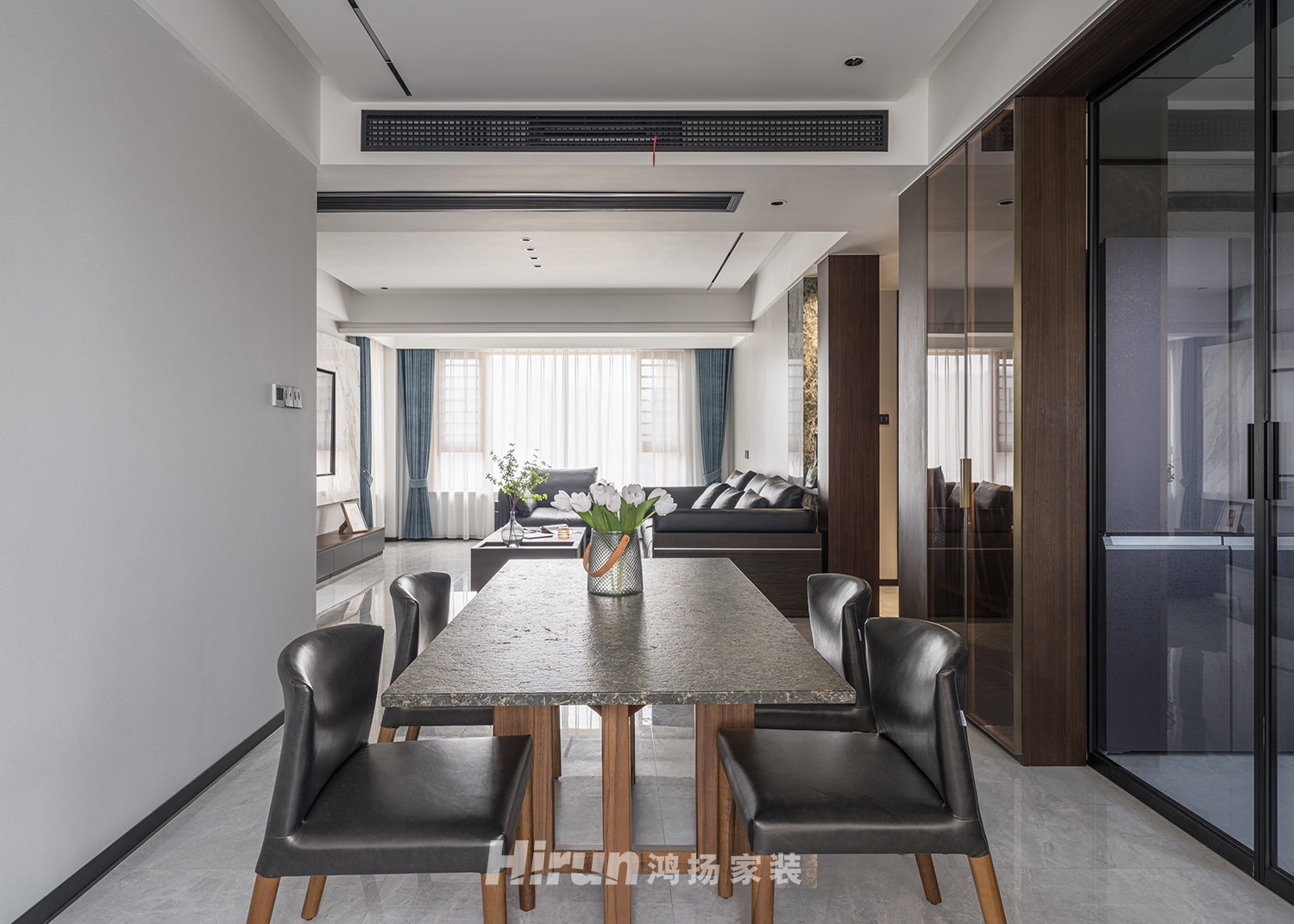 裕源懿府-雅.奢145㎡雅致現(xiàn)代四居室 裝修案例實(shí)景圖-6