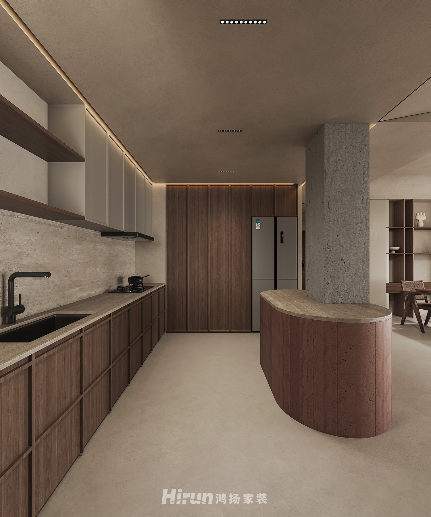 湘房三期-樸.寂135㎡北歐之光三居室 裝修案例效果圖-6