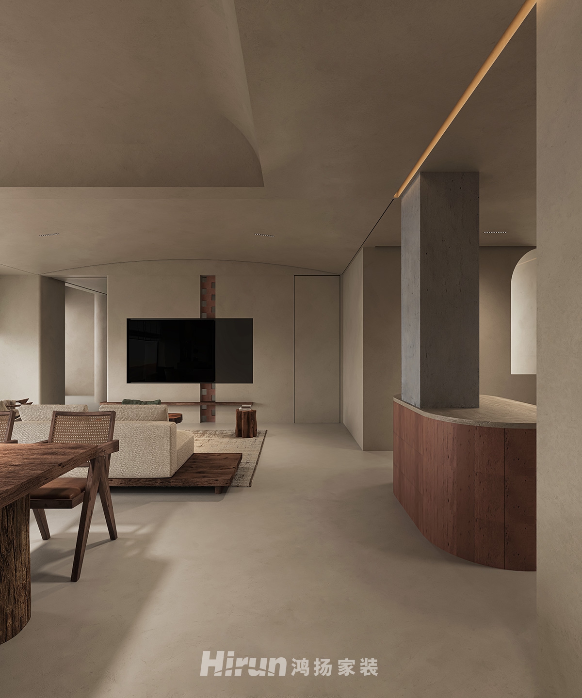 湘房三期-樸.寂135㎡北歐之光三居室 裝修案例效果圖-7