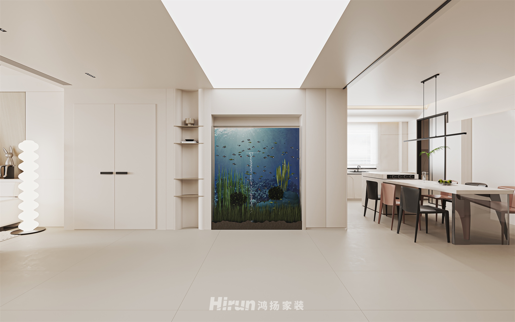 東風印230㎡優(yōu)雅繽紛大平層 裝修案例效果圖-2