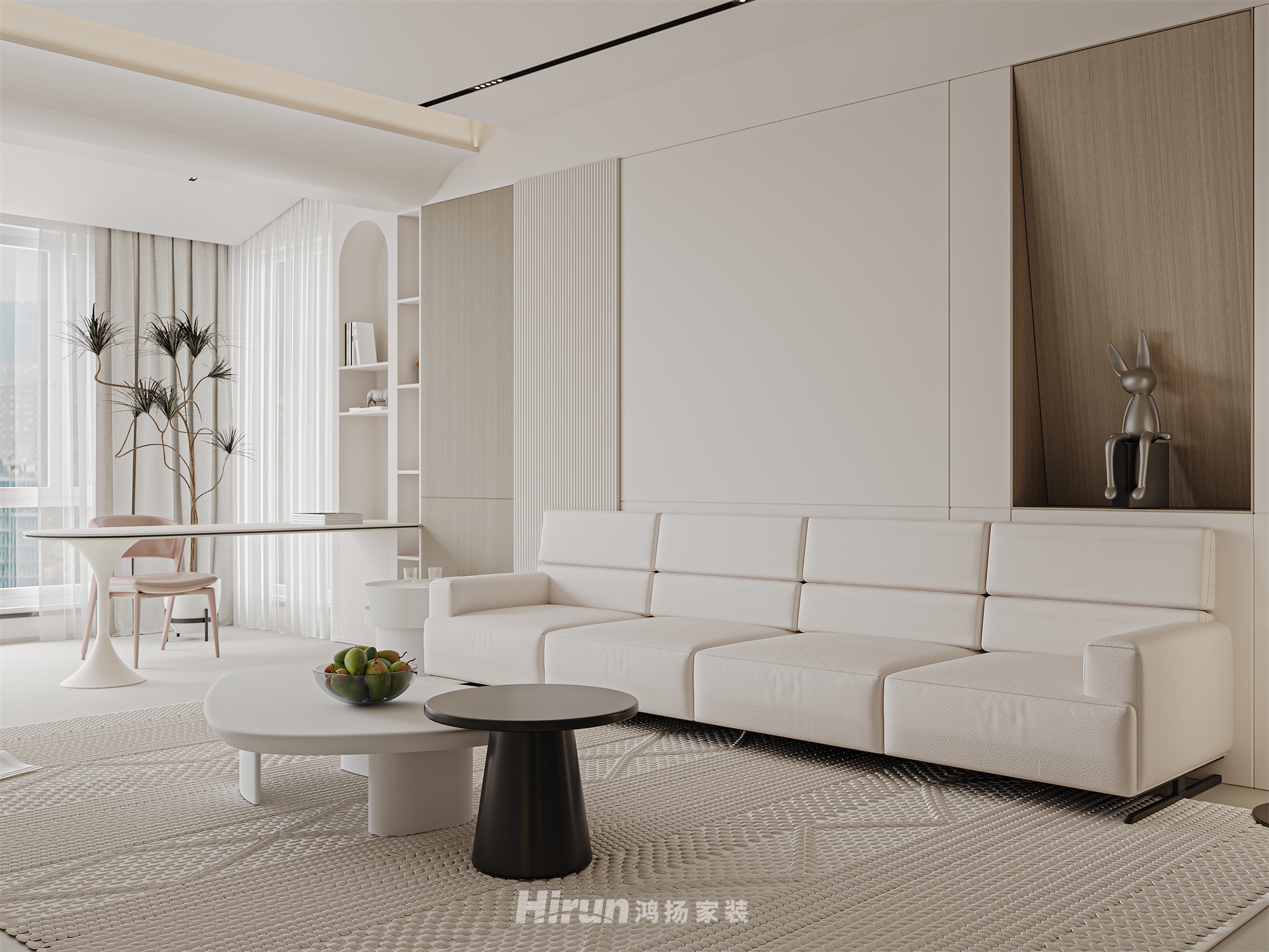 東風印230㎡優(yōu)雅繽紛大平層 裝修案例效果圖-7