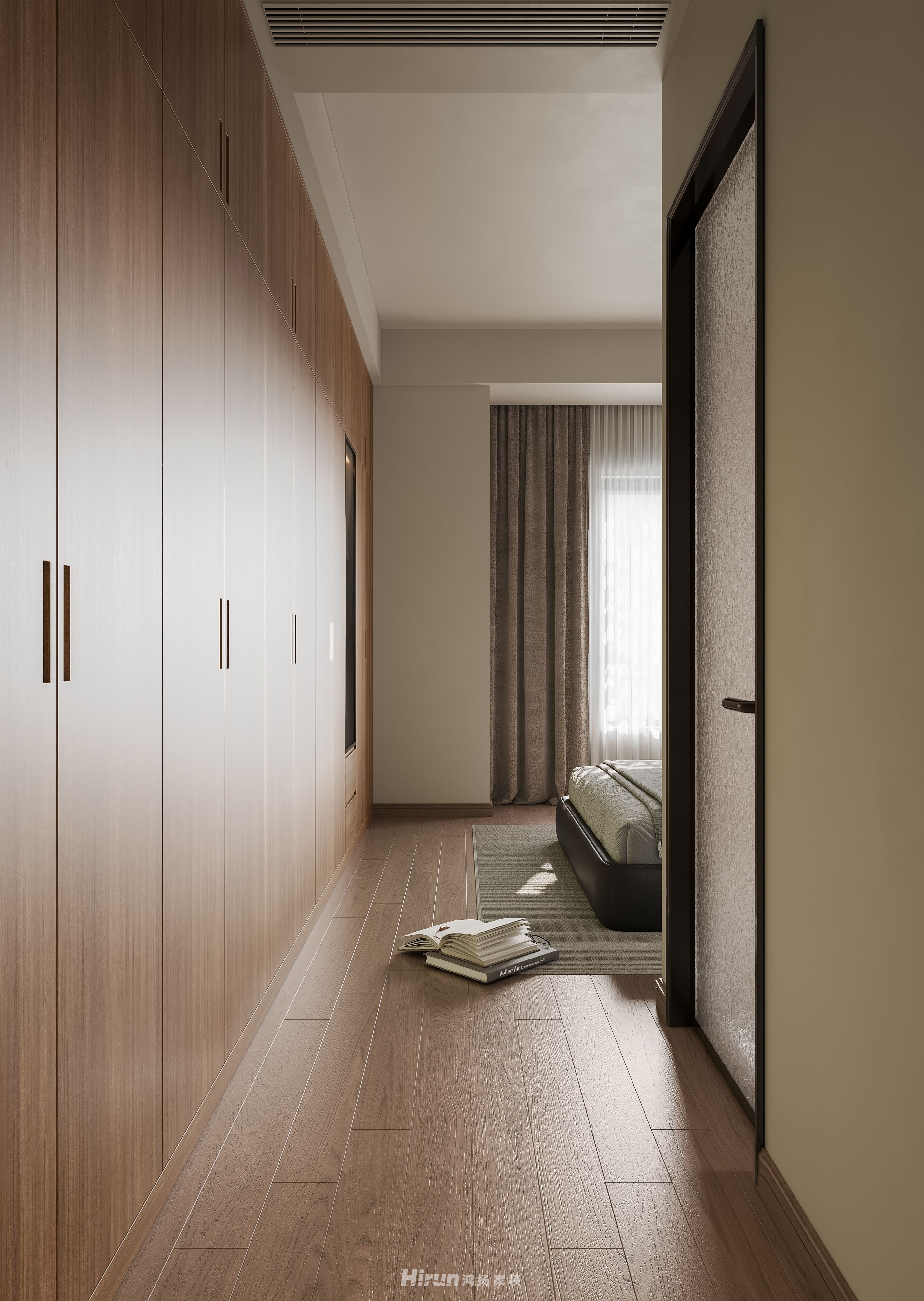 八方小區160㎡雅致現代四居室 裝修案例效果圖-2