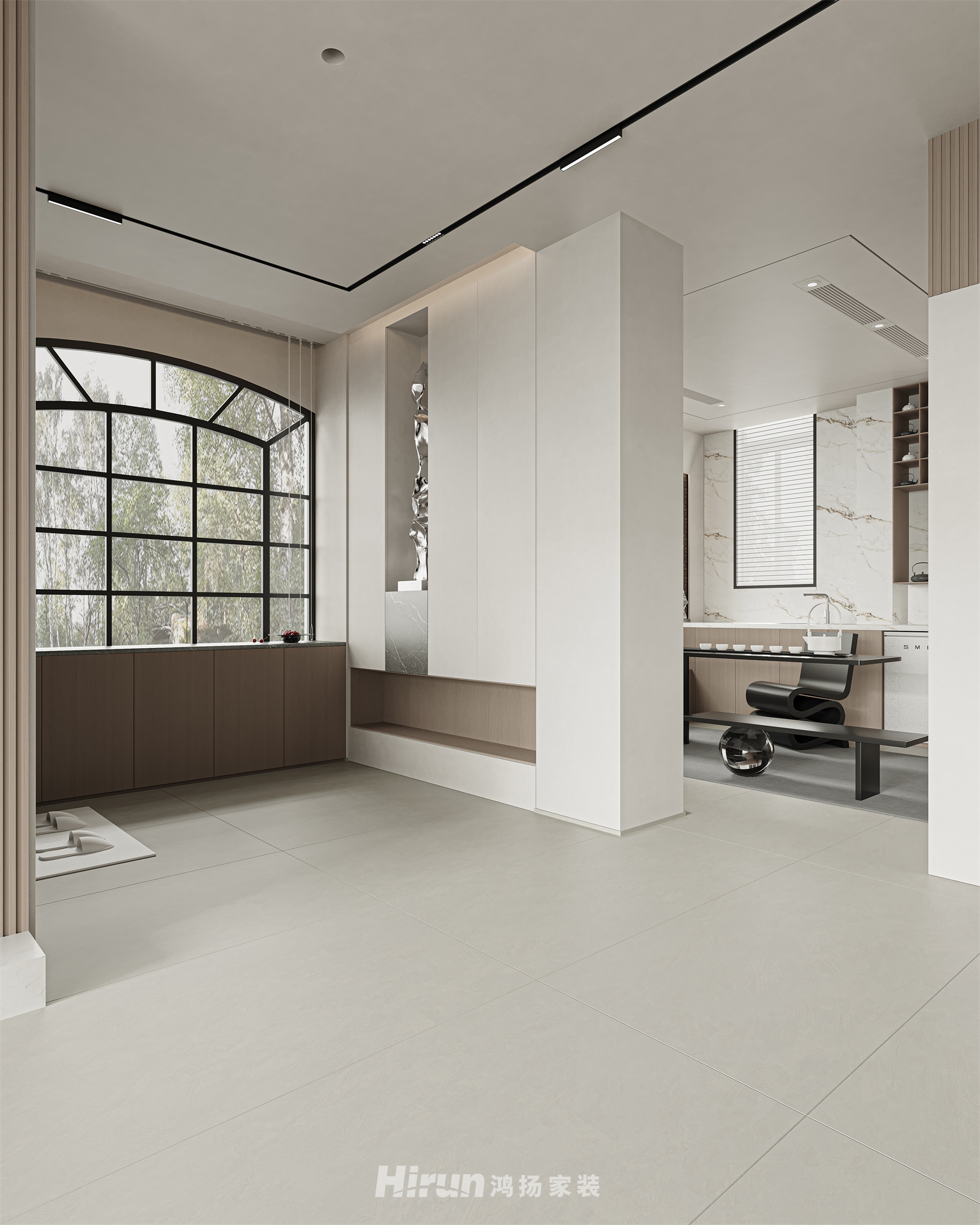 湖山賦 500㎡雅致現代別墅 裝修案例效果圖-2