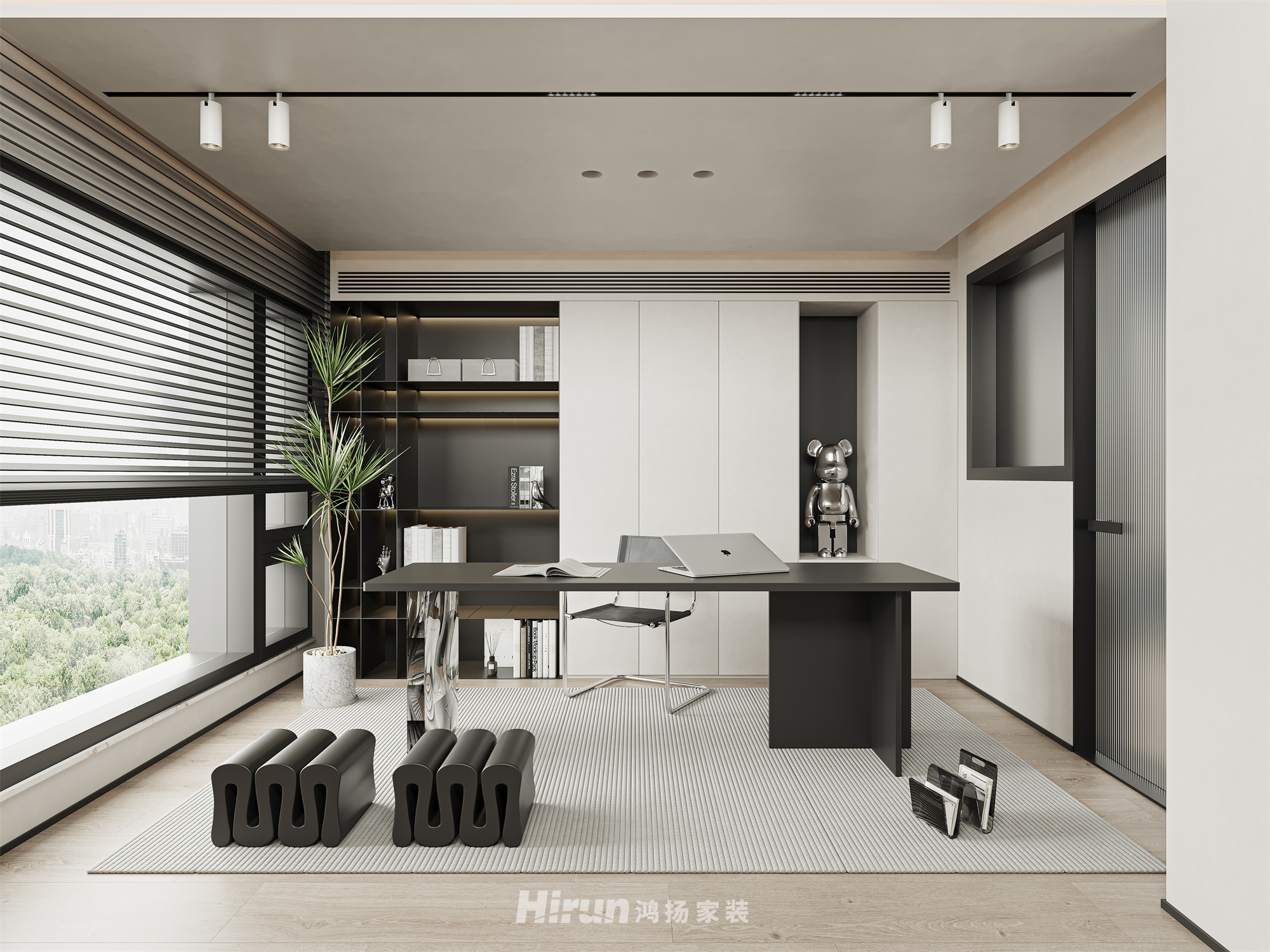 湖山賦 500㎡雅致現代別墅 裝修案例效果圖-13