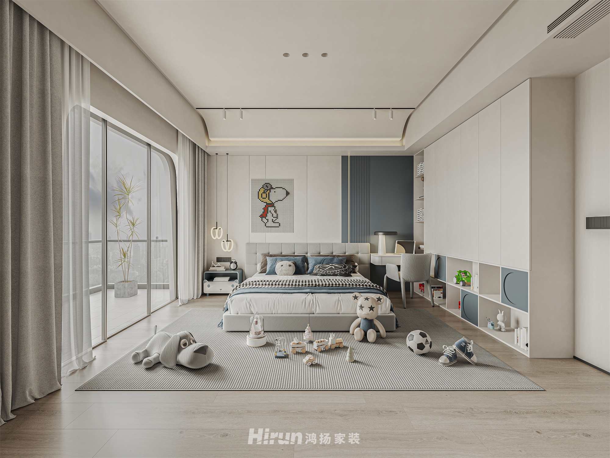 湖山賦 500㎡雅致現代別墅 裝修案例效果圖-11