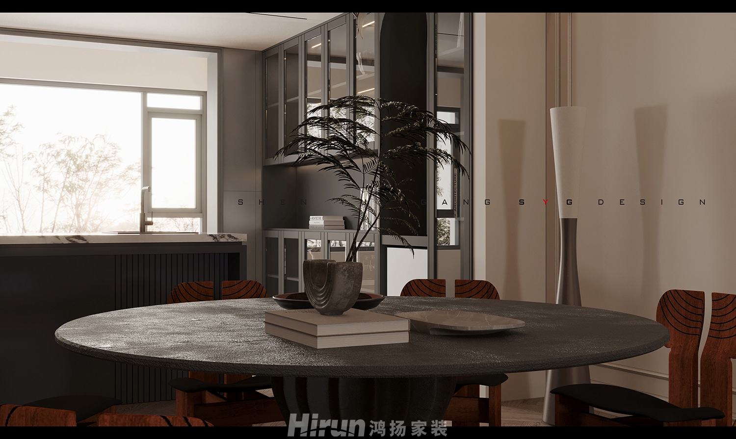 楚天逸品290㎡復古風潮大平層 裝修案例效果圖-5