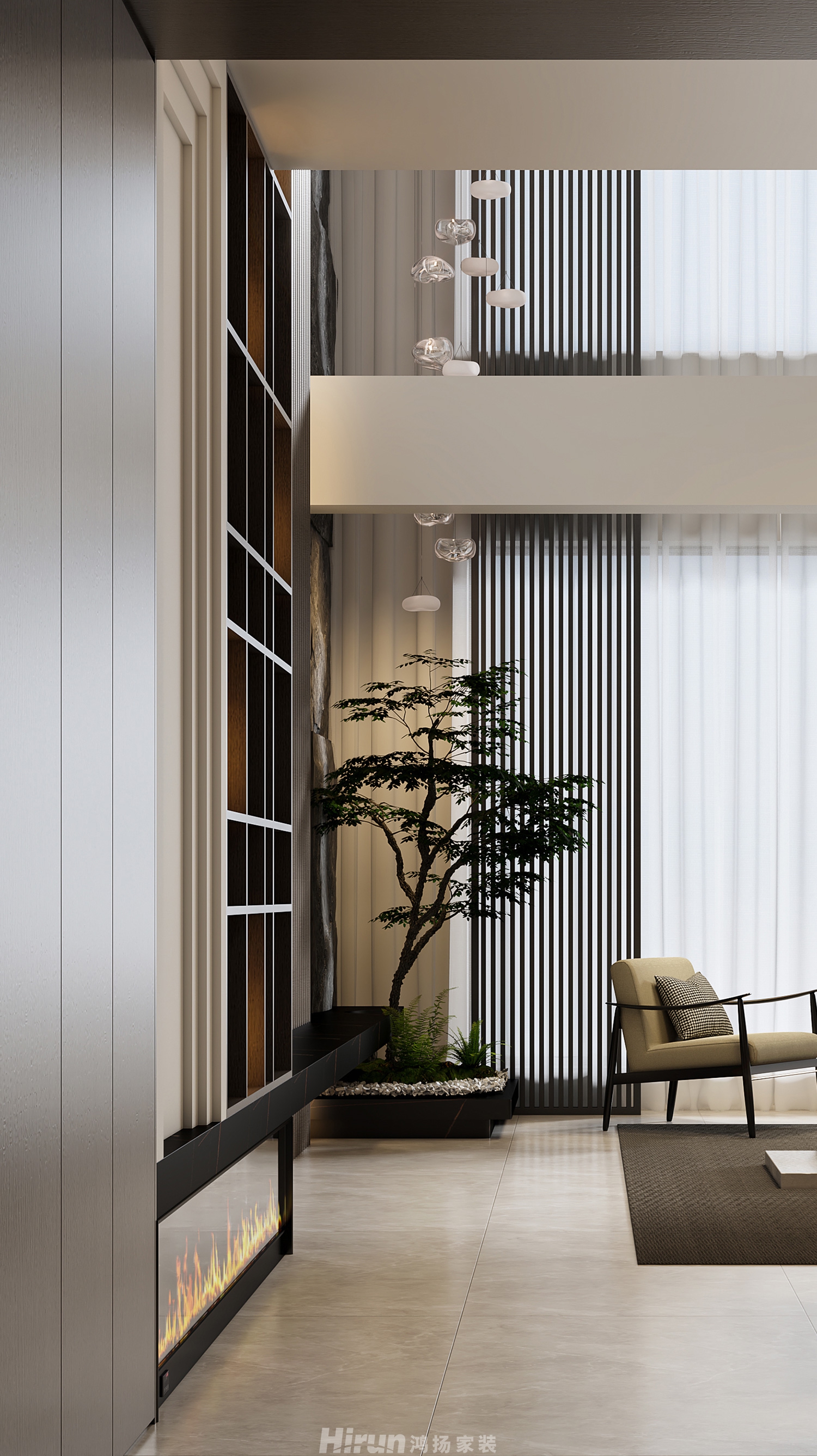 建發·玖洲觀瀾131㎡新裝飾主義復式 裝修案例效果圖-7