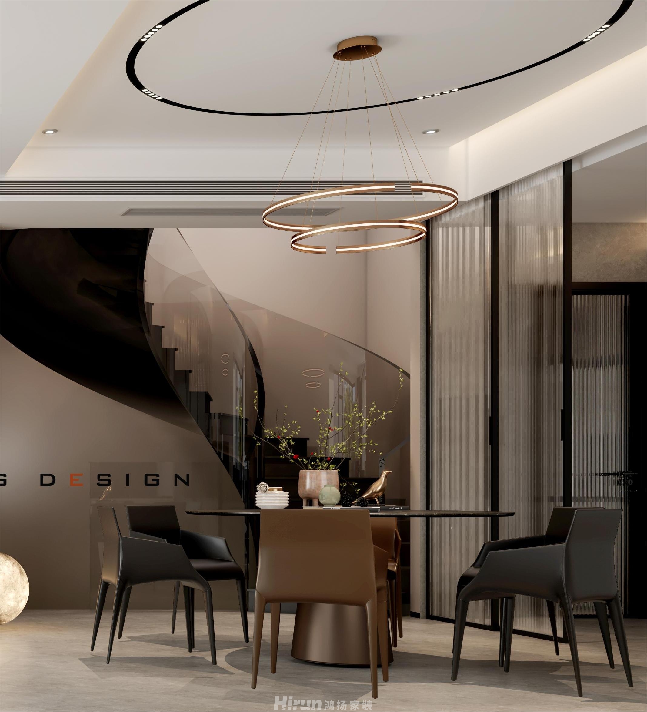 自建別墅360㎡新裝飾主義別墅 裝修案例效果圖-2