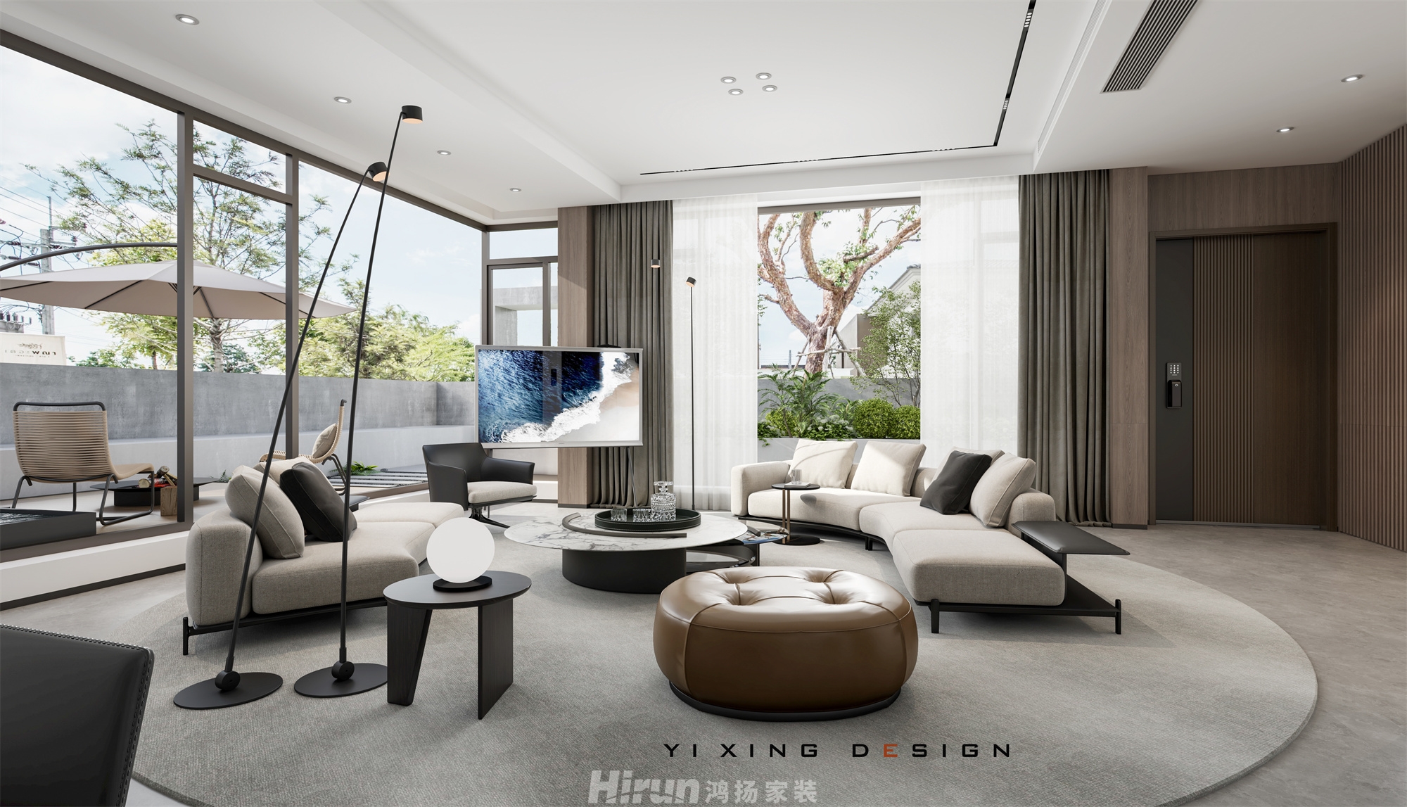 自建別墅360㎡新裝飾主義別墅 裝修案例效果圖-1