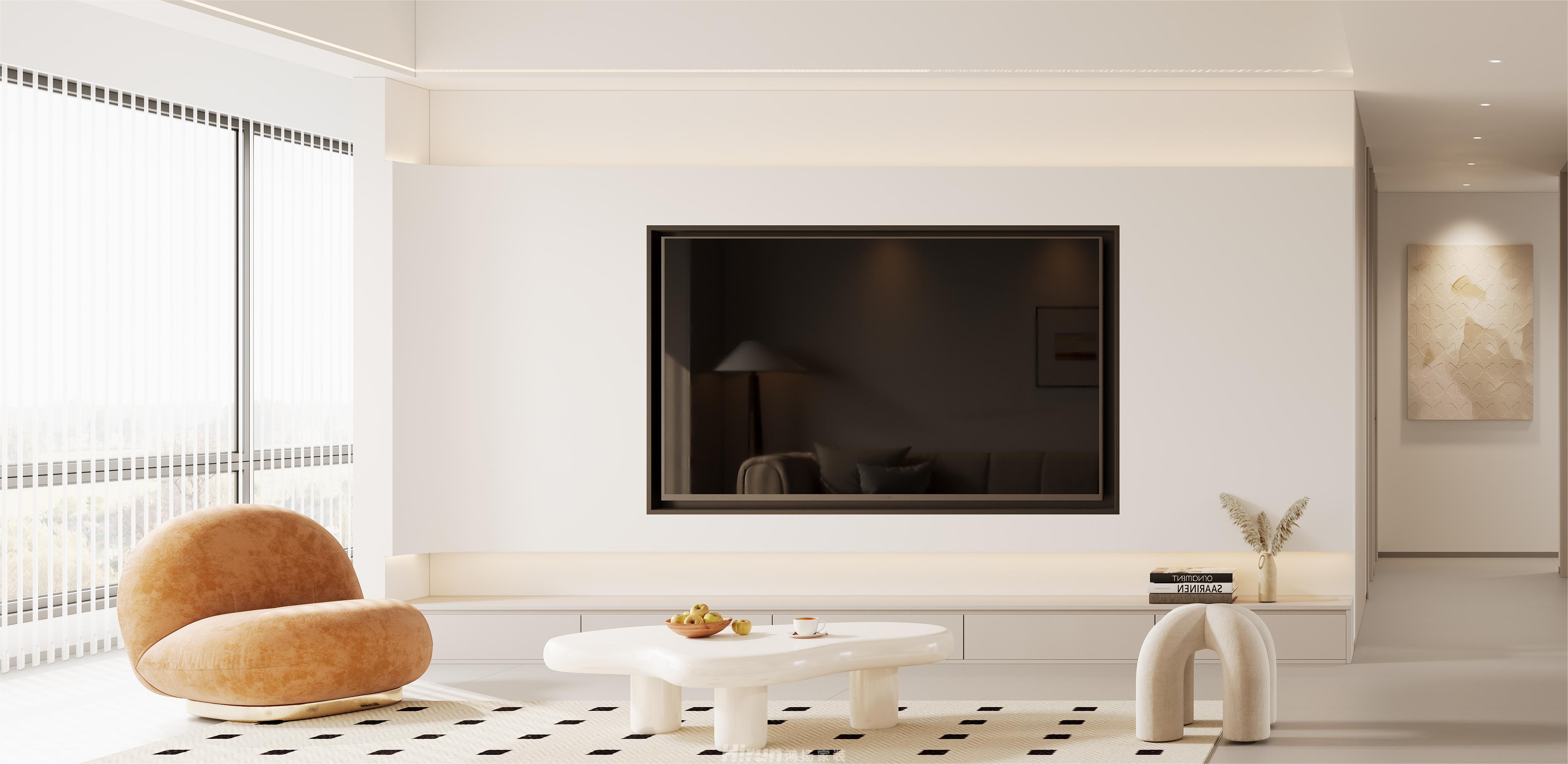 麓谷 山湖郡125㎡北歐之光三居室 裝修案例效果圖-4