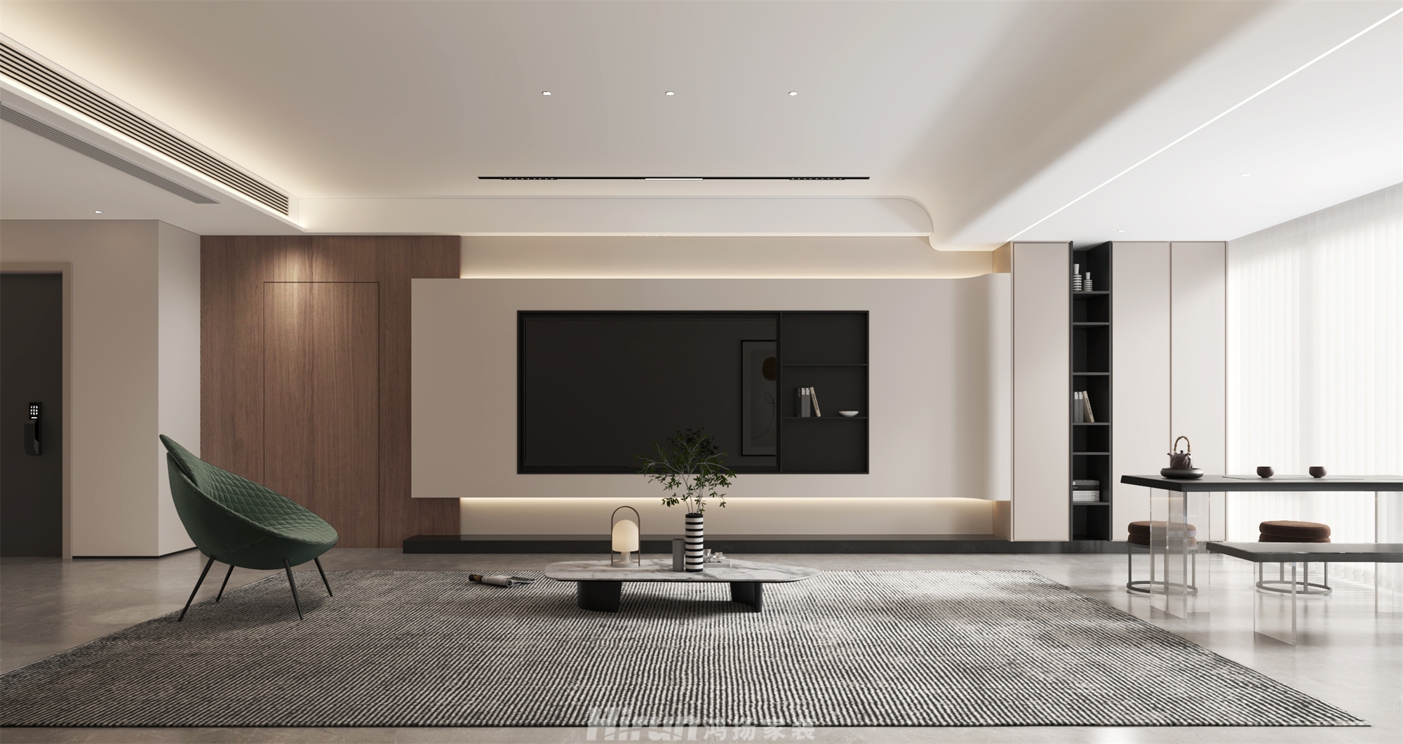 梅溪華府240㎡新裝飾主義大平層 裝修案例效果圖-1