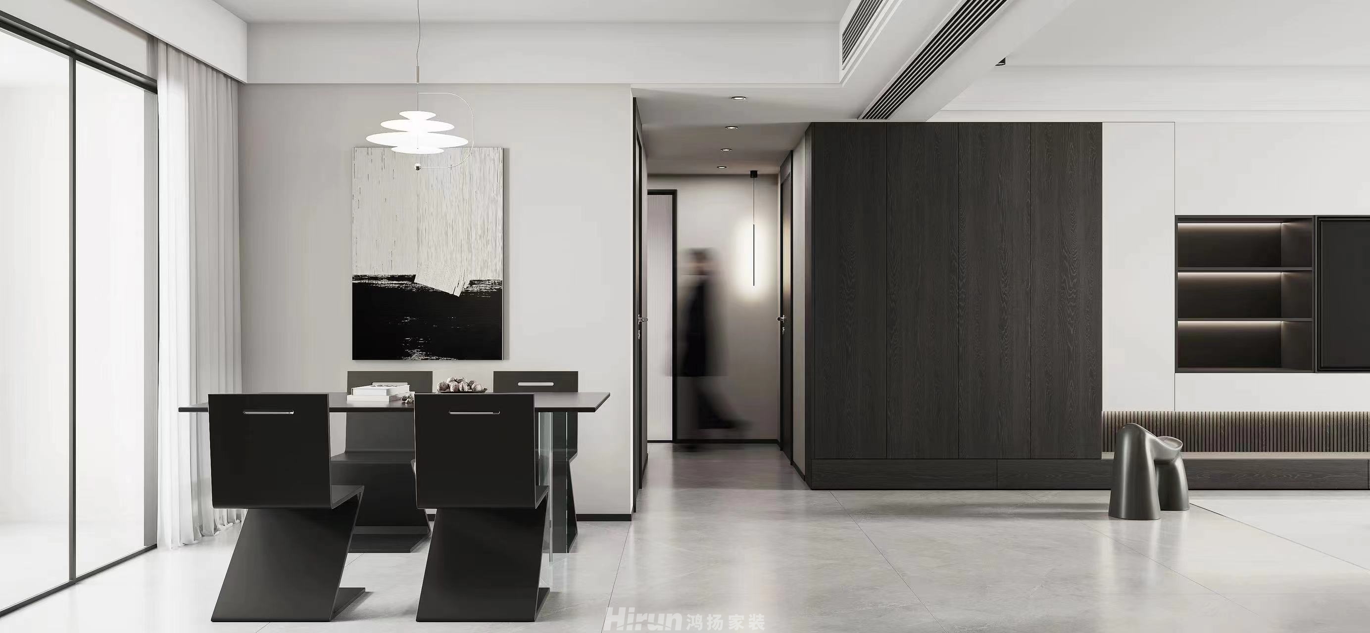 潤和翰文府110㎡雅致現代四居室 裝修案例效果圖-2