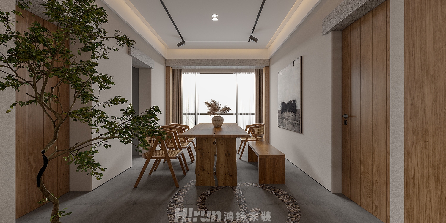 人民銀行136㎡北歐之光三居室 裝修案例效果圖-3