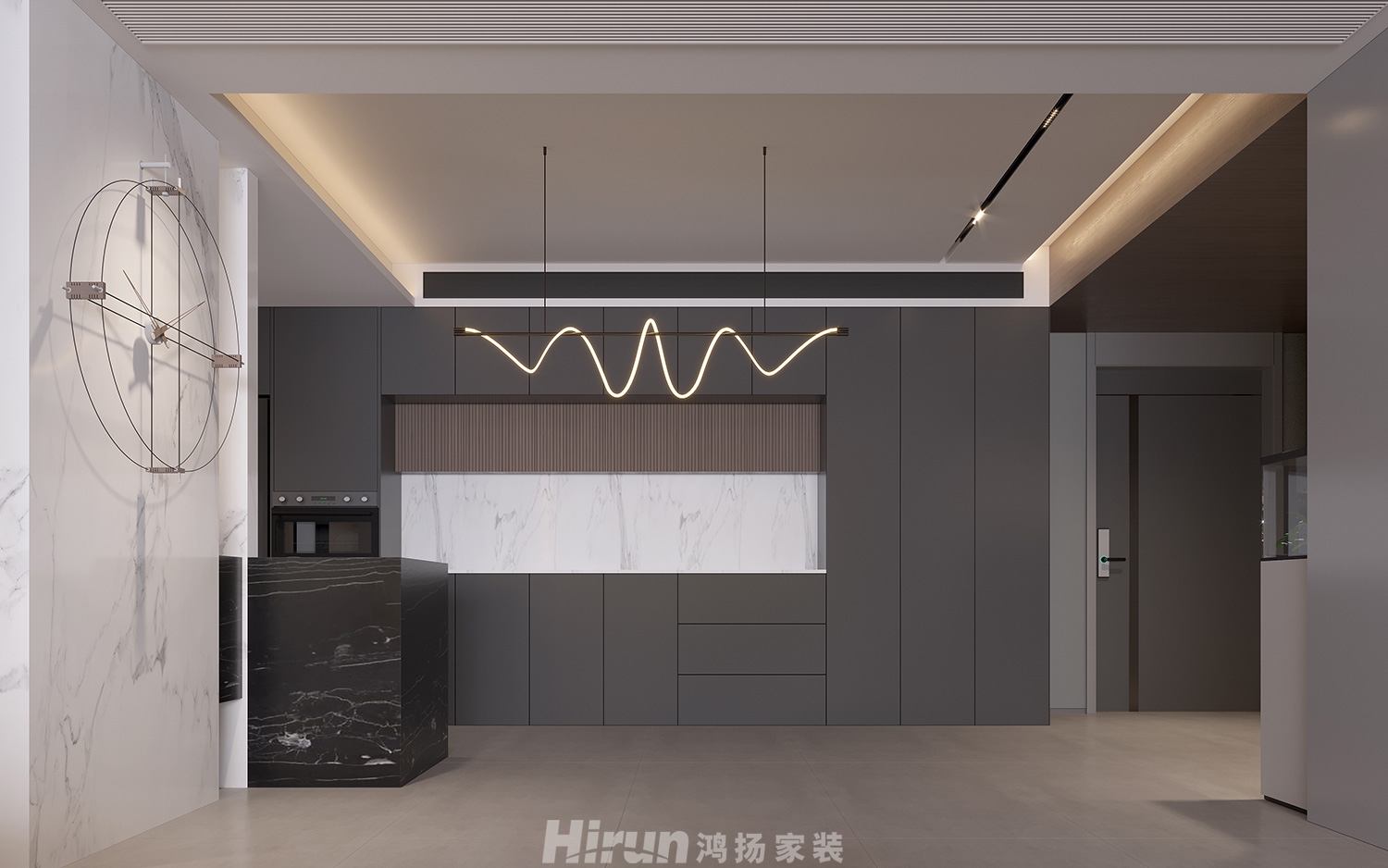 高峰璟麟府146㎡雅致現(xiàn)代四居室 裝修案例效果圖-4