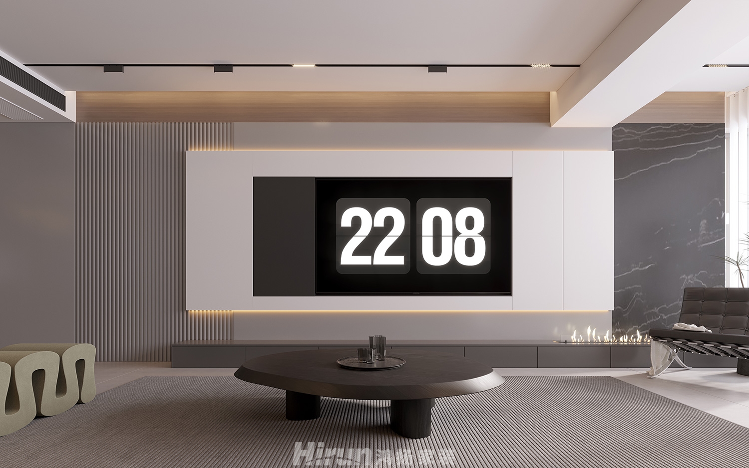 高峰璟麟府146㎡雅致現(xiàn)代四居室 裝修案例效果圖-3