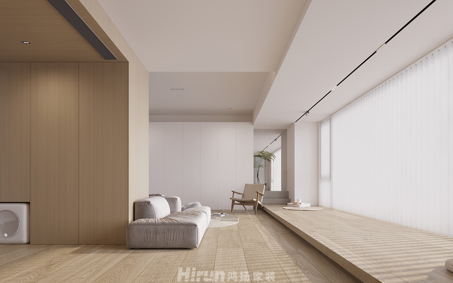 中建鈺和城110㎡北歐之光三居室 裝修案例效果圖-9