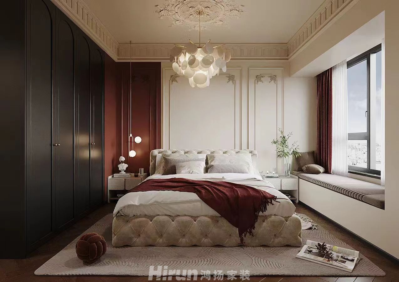 昕悅府150㎡復古風潮四居室 裝修案例效果圖-2