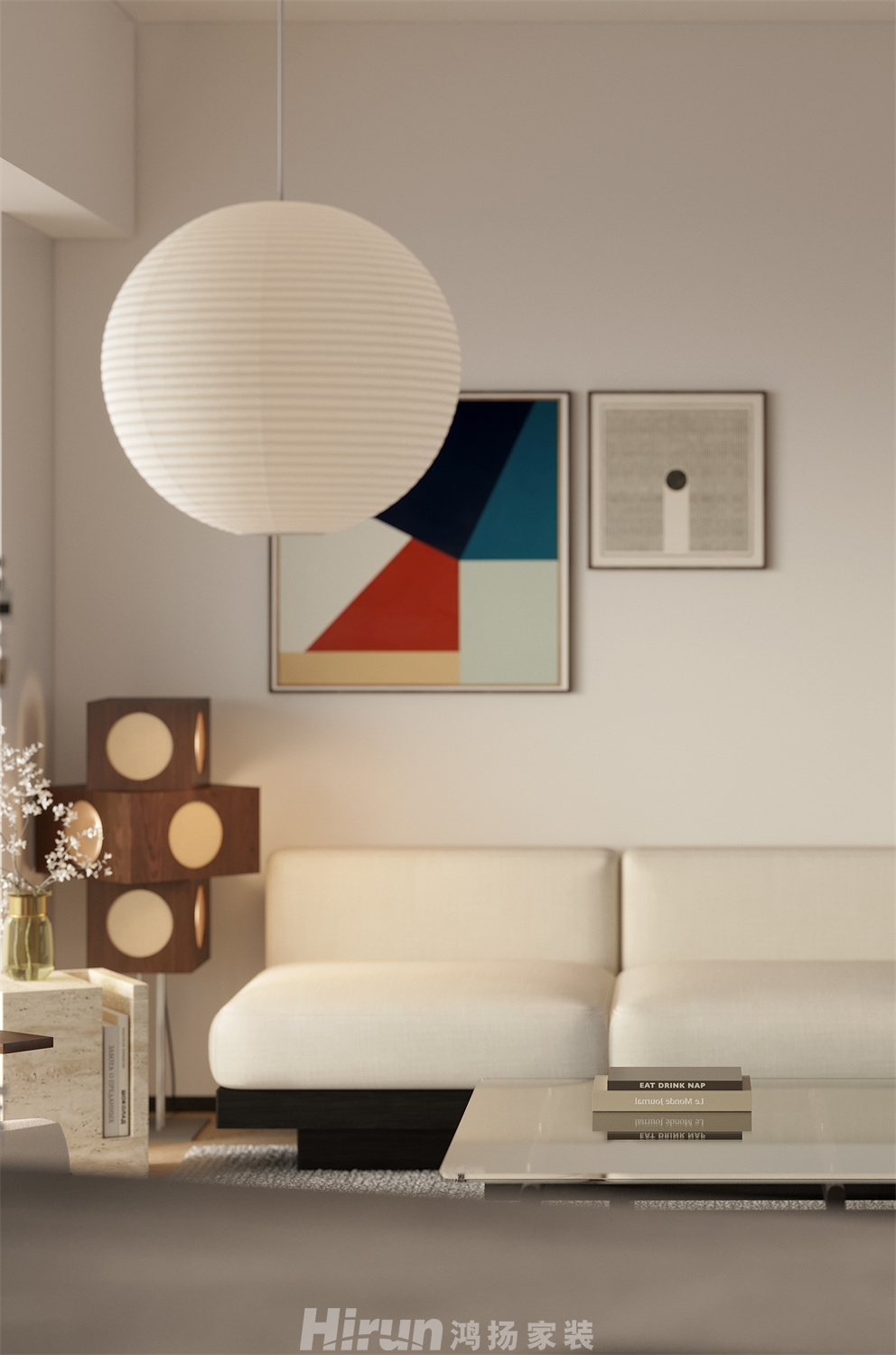 濱江府140㎡藝術室界四居室 裝修案例效果圖-1