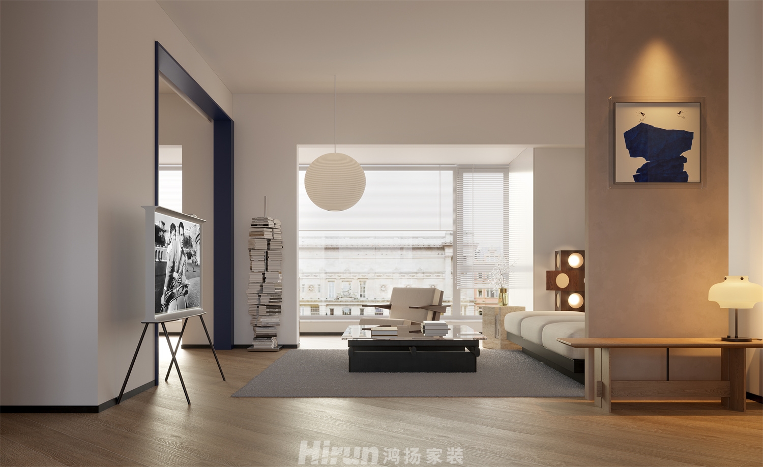 濱江府140㎡藝術室界四居室 裝修案例效果圖-4