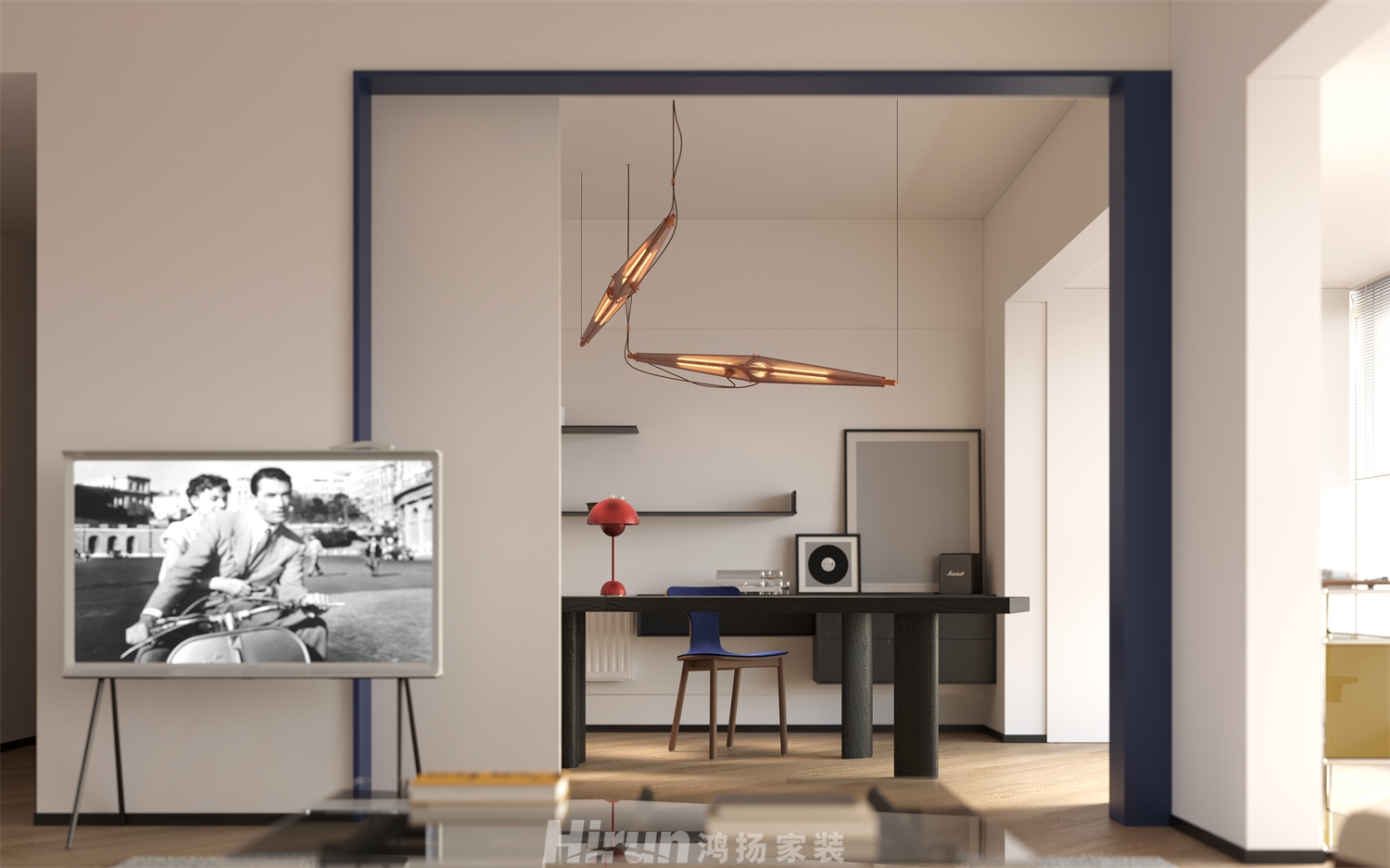 濱江府140㎡藝術室界四居室 裝修案例效果圖-5