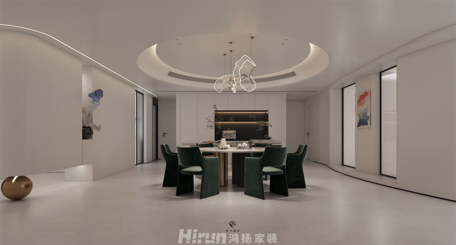 麓隱桐溪365㎡藝術(shù)室界大平層 裝修案例效果圖-3