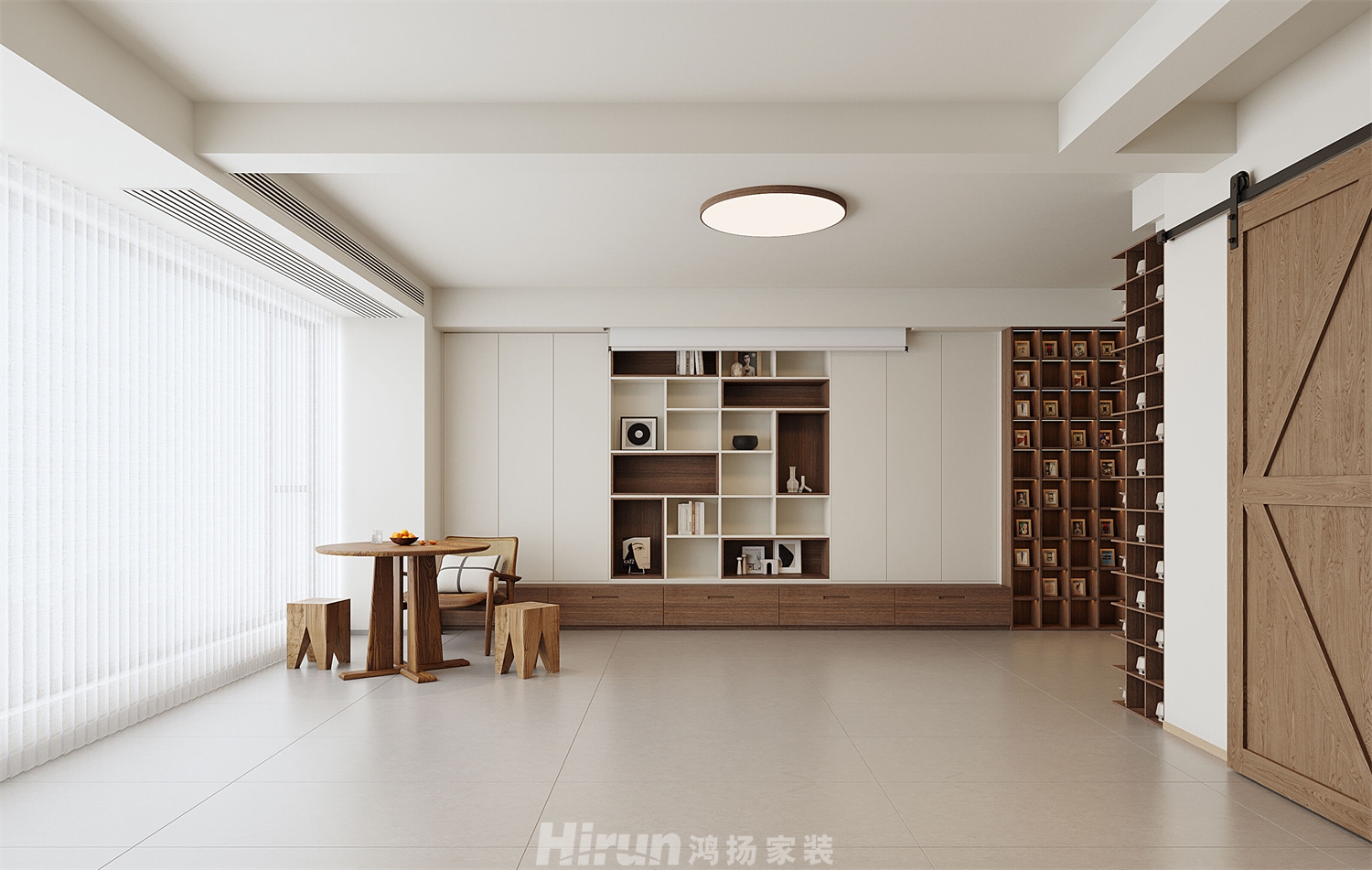 漢唐翰林府160㎡優(yōu)雅繽紛四居室 裝修案例效果圖-1