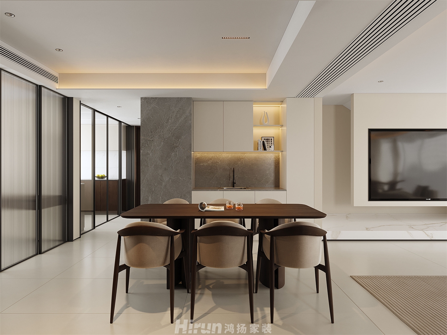 漢唐翰林府180㎡藝術室界四居室 裝修案例效果圖-3