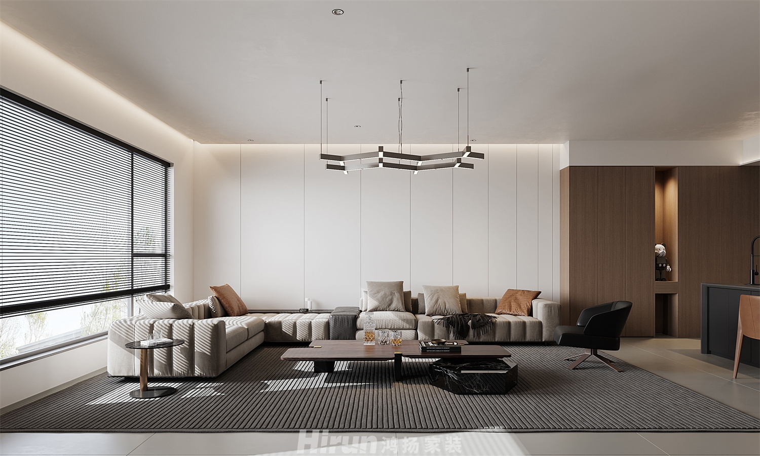 建發央著200㎡藝術室界四居室 裝修案例效果圖-3