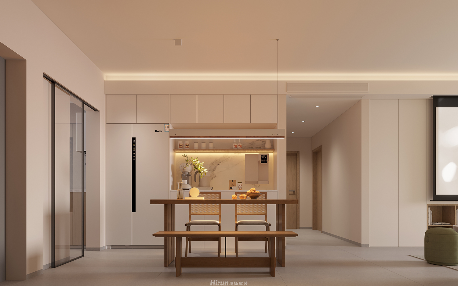 平吉上府116㎡北歐之光三居室 裝修案例效果圖-3