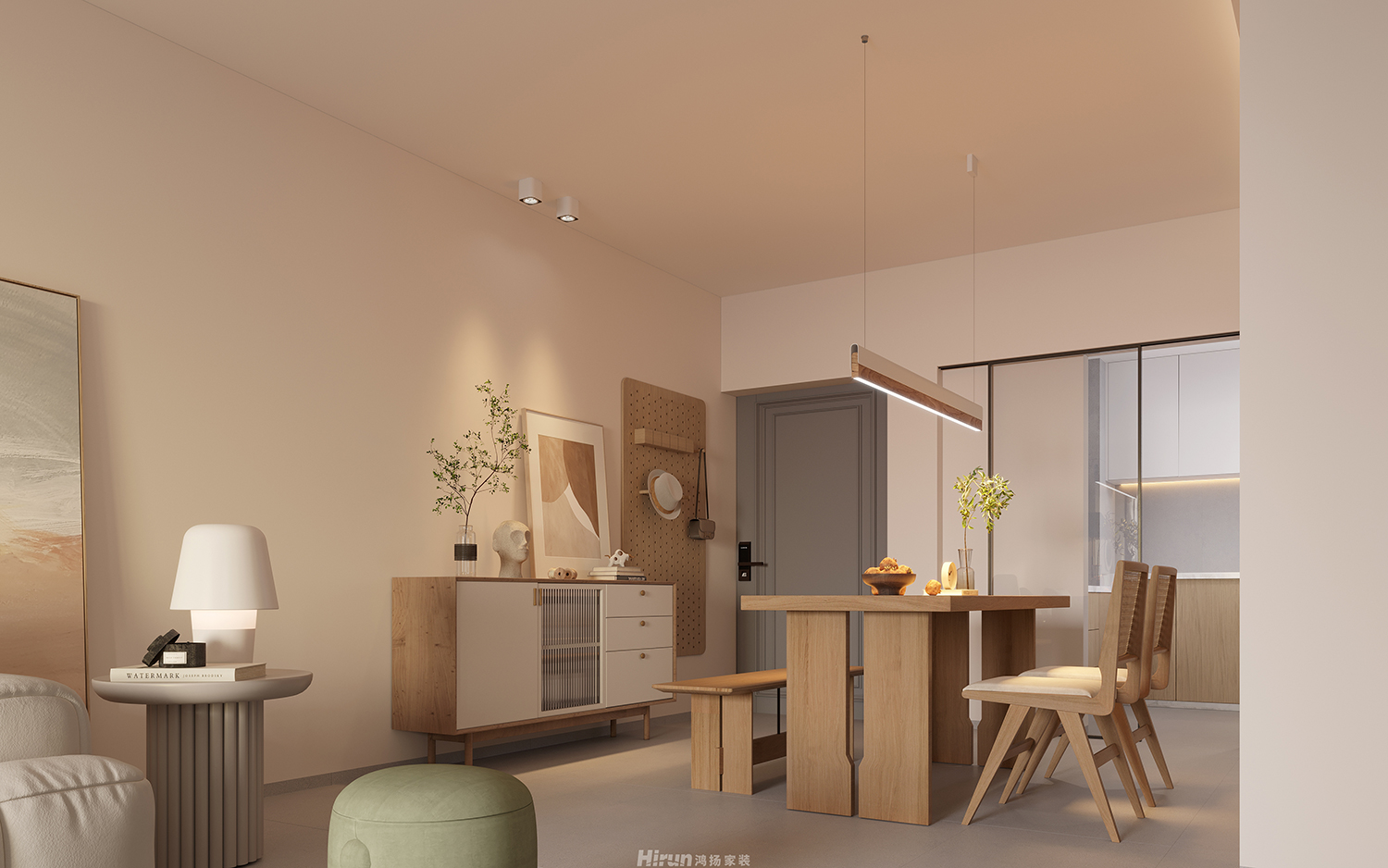 平吉上府116㎡北歐之光三居室 裝修案例效果圖-4