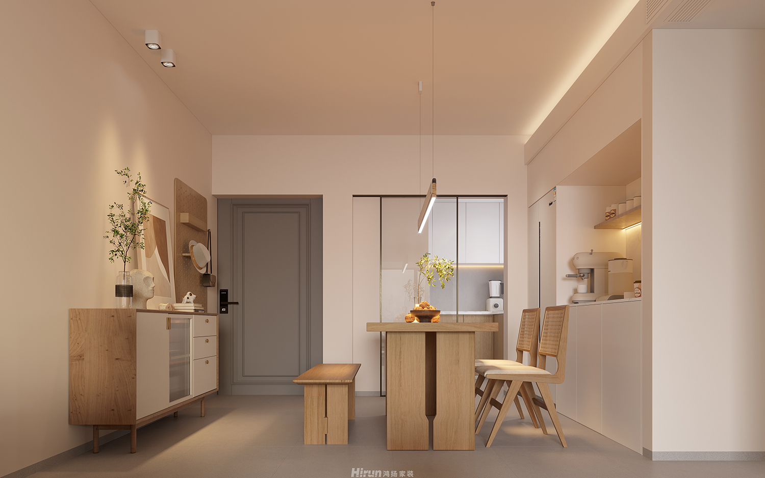 平吉上府116㎡北歐之光三居室 裝修案例效果圖-5