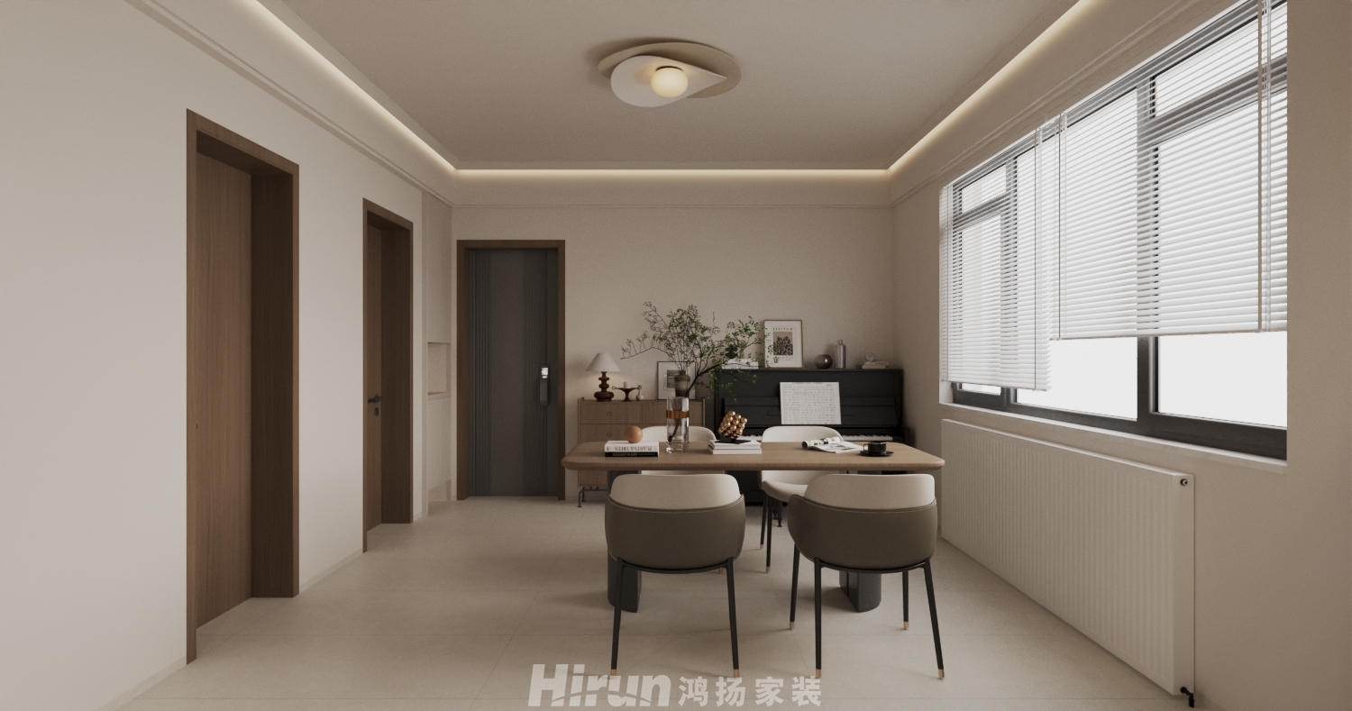 蓉園小區(qū)100㎡北歐之光三居室 裝修案例效果圖-3