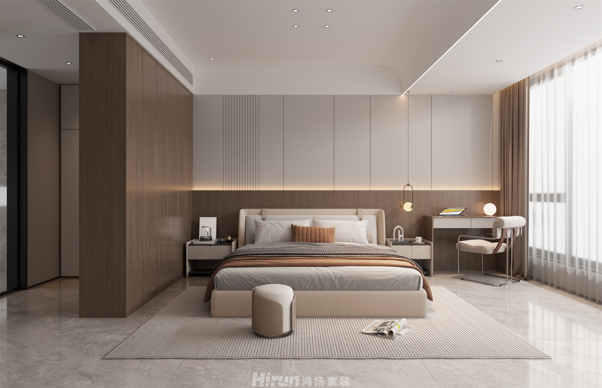 觀山印292㎡雅致現代疊墅 裝修案例效果圖-6