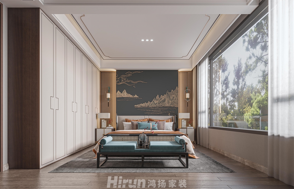 銅官窯自建別墅500㎡寫意木構別墅 裝修案例效果圖-5