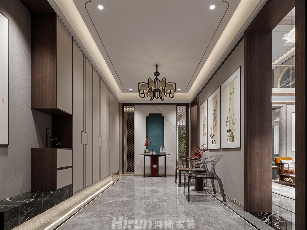 銅官窯自建別墅500㎡寫意木構別墅 裝修案例效果圖-7