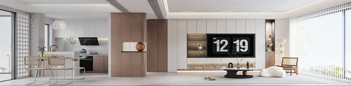 潤和·湘江天地180㎡雅致現代復式 裝修案例效果圖-1