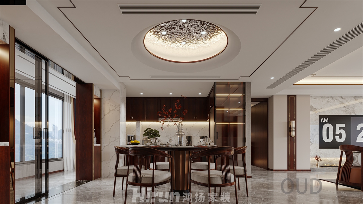 越秀湘江星匯城230㎡復合寫意大平層 裝修案例效果圖-3