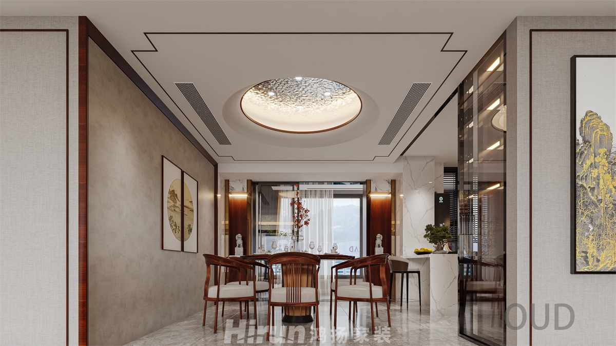 越秀湘江星匯城230㎡復合寫意大平層 裝修案例效果圖-4