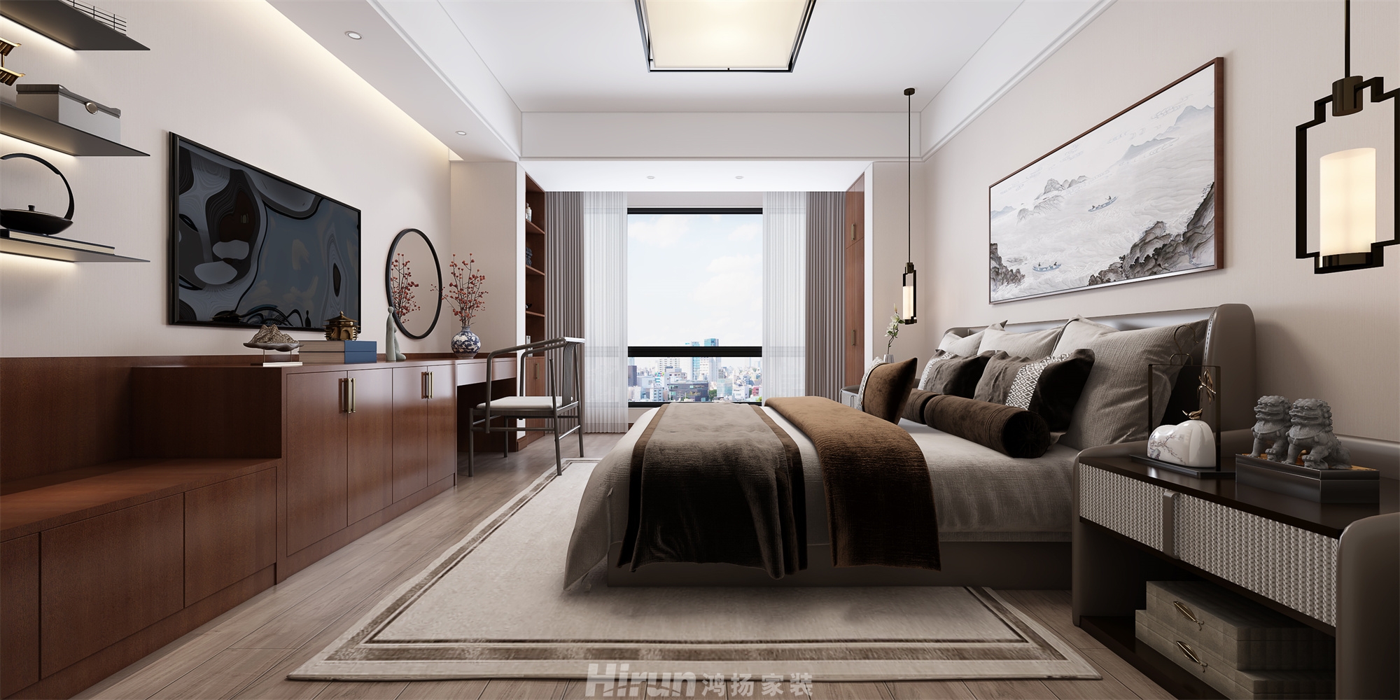 美居樂瓏庭210㎡復(fù)合寫意大平層 裝修案例效果圖-8