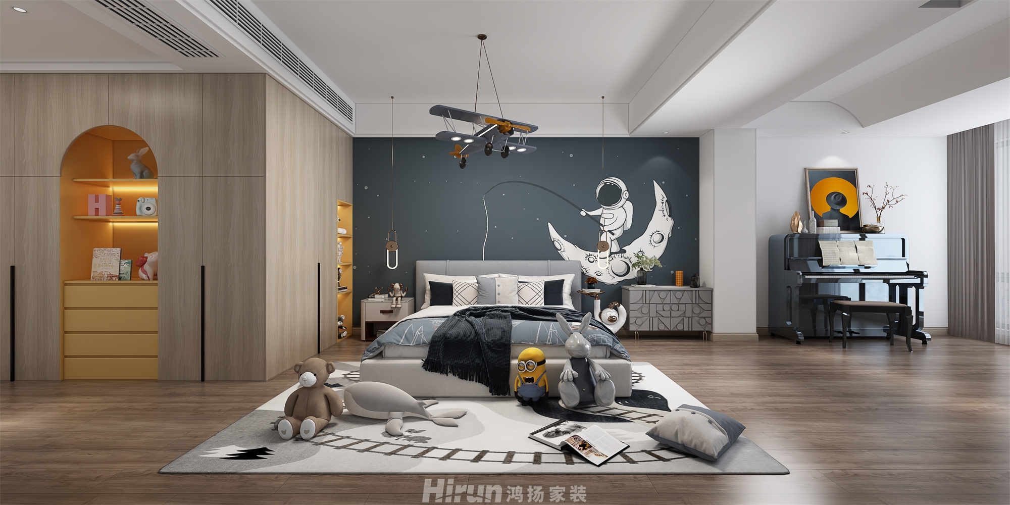 美居樂瓏庭210㎡復(fù)合寫意大平層 裝修案例效果圖-6