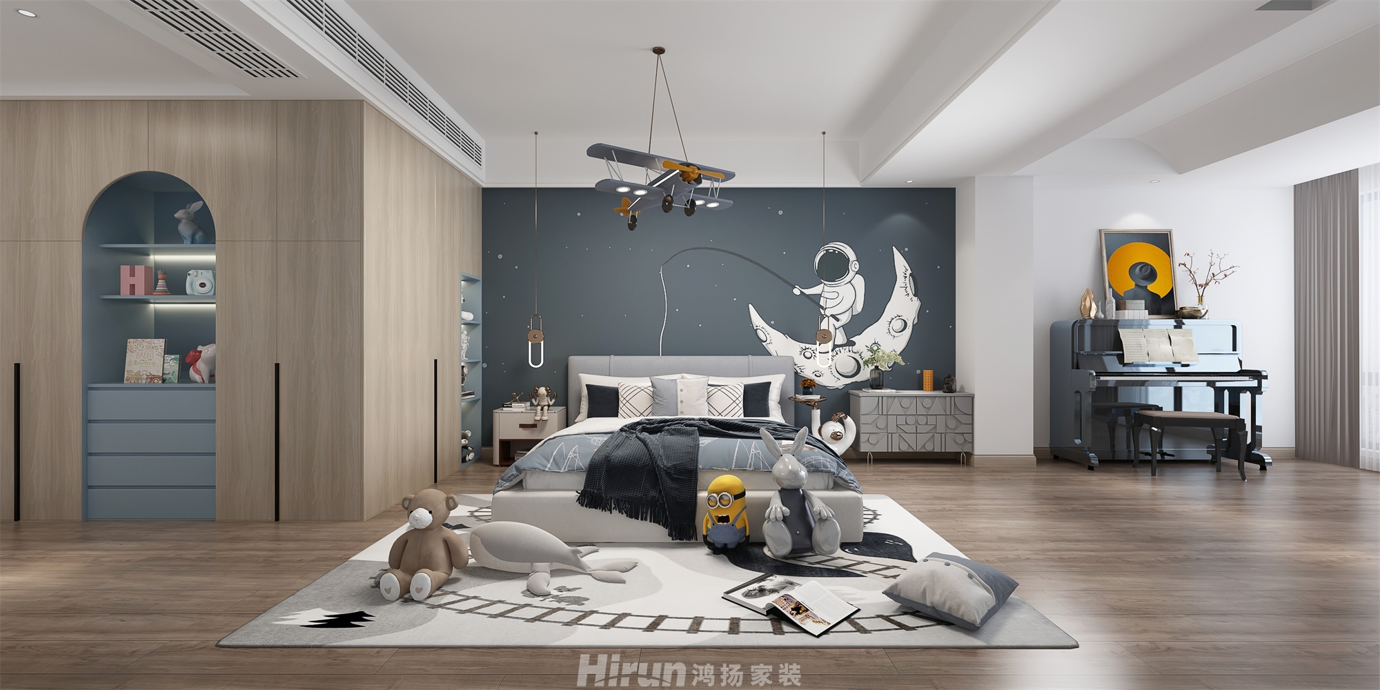 美居樂瓏庭210㎡復(fù)合寫意大平層 裝修案例效果圖-7