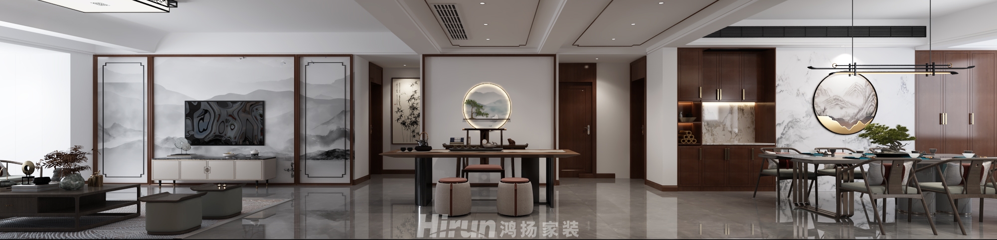 美居樂瓏庭210㎡復(fù)合寫意大平層 裝修案例效果圖-5