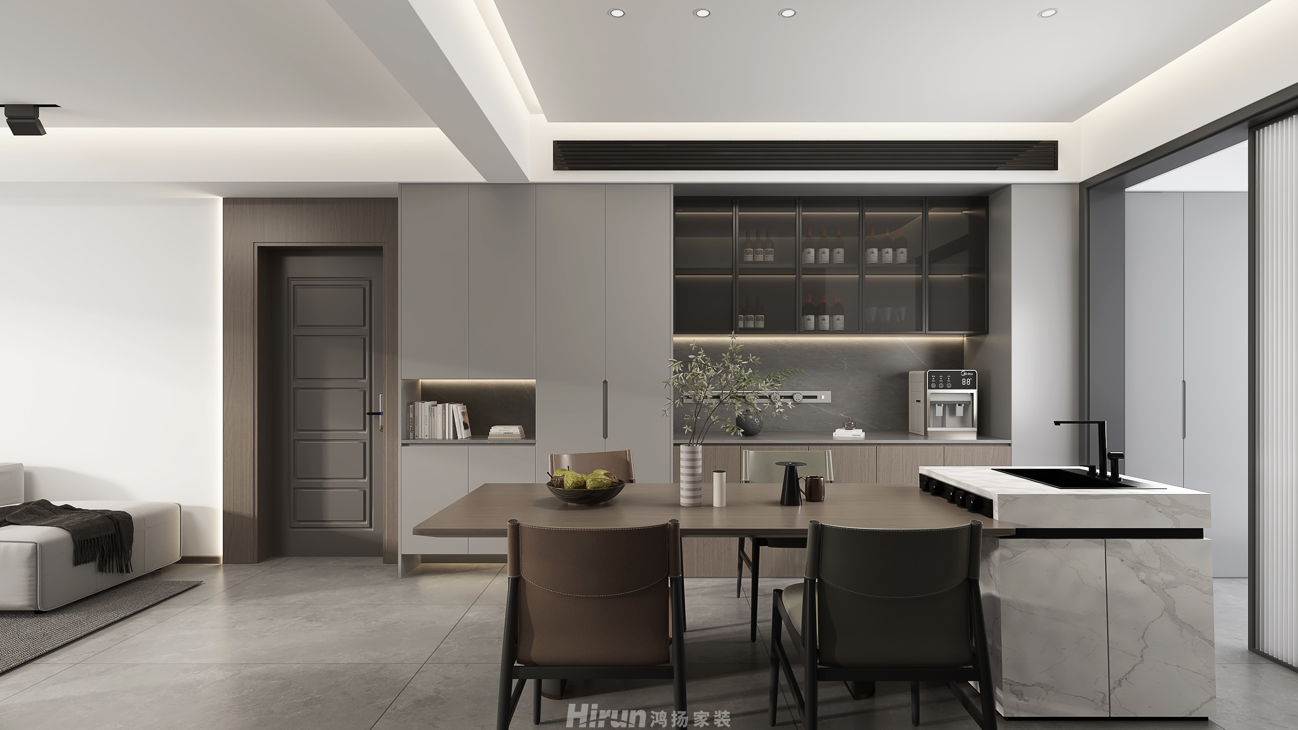 九怡佳苑168㎡雅致現代大平層 裝修案例效果圖-3