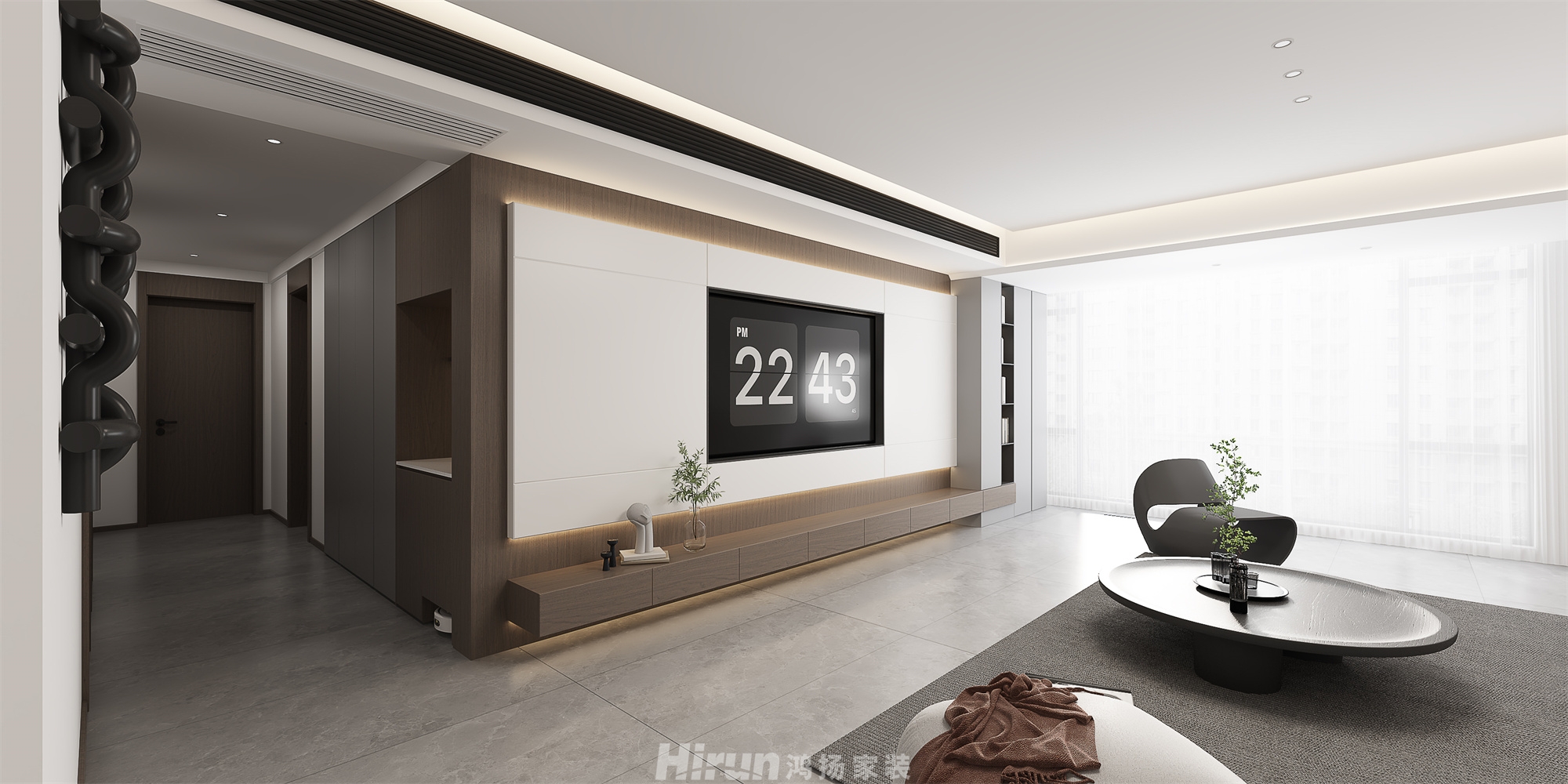 九怡佳苑168㎡雅致現代大平層 裝修案例效果圖-4