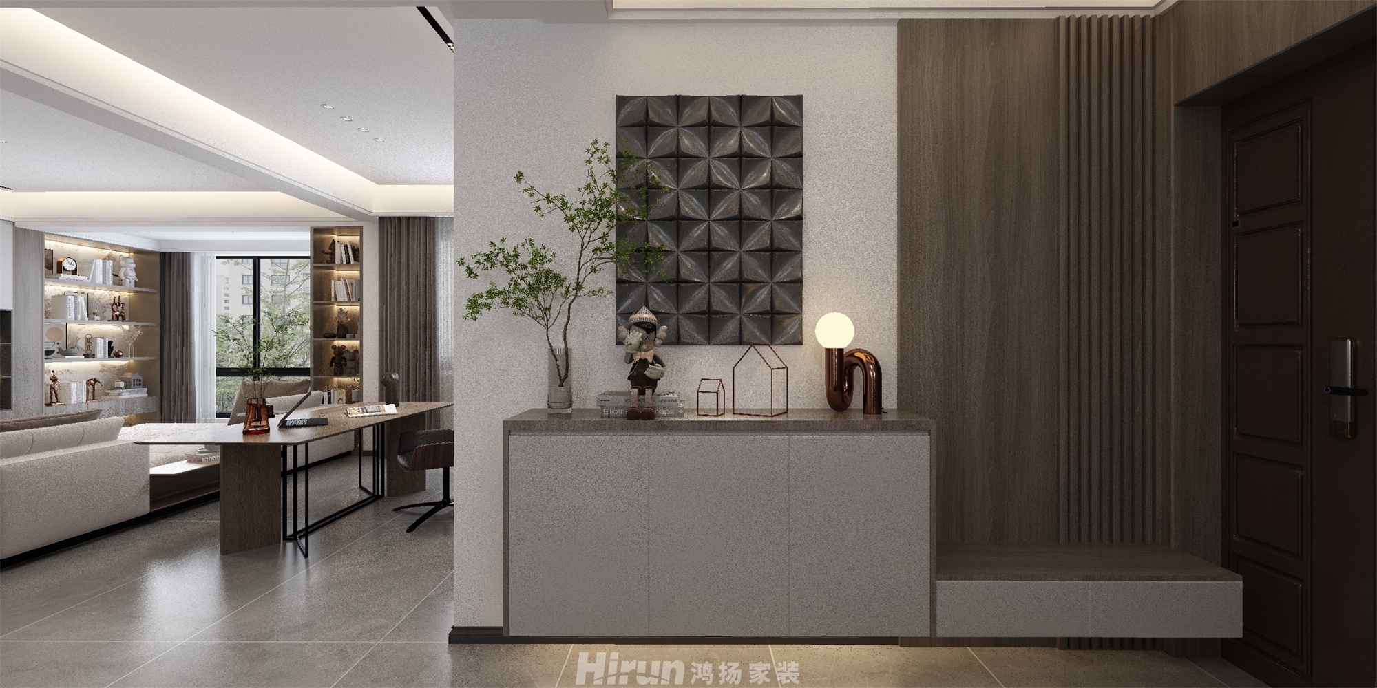 金芙蓉160㎡雅致現代四居室 裝修案例效果圖-5