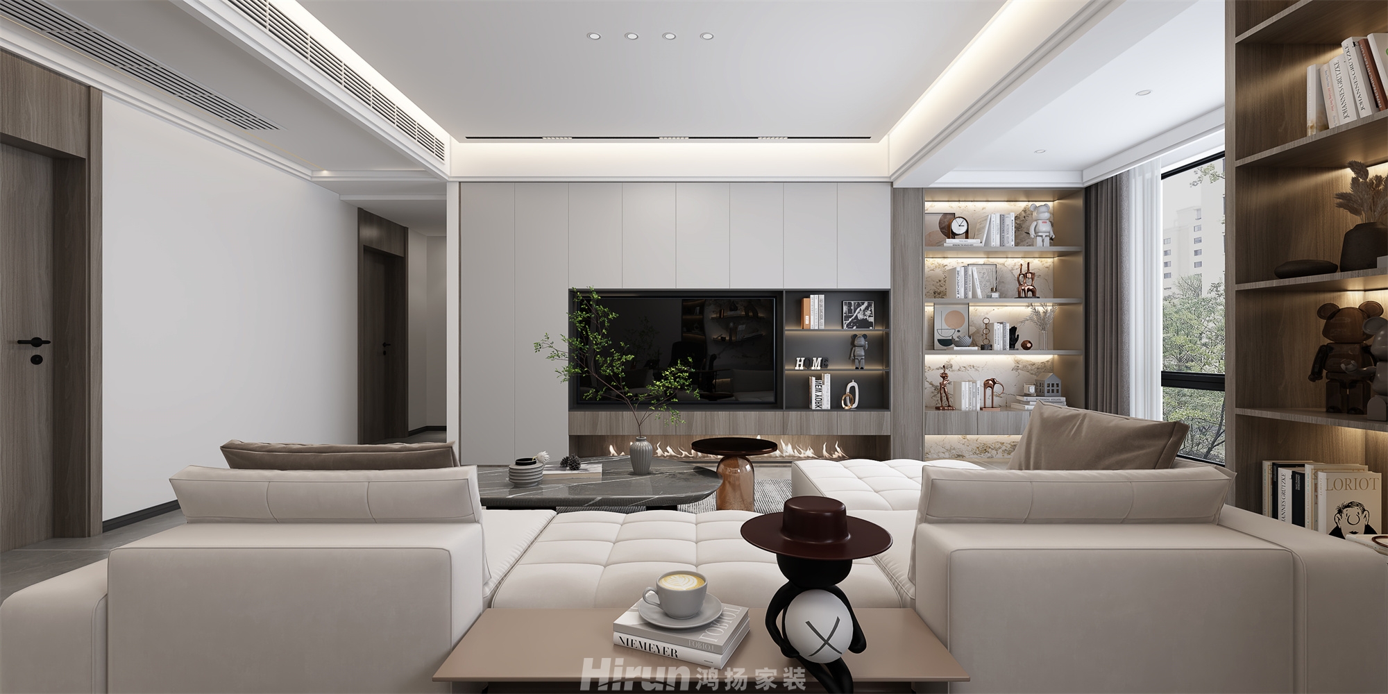 金芙蓉160㎡雅致現代四居室 裝修案例效果圖-4