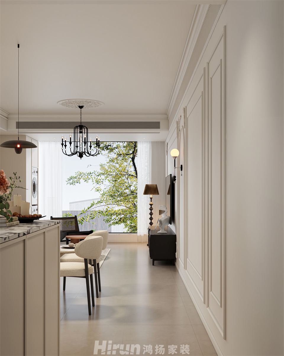 中建鈺和城110㎡輕歐簡美三居室 裝修案例效果圖-3